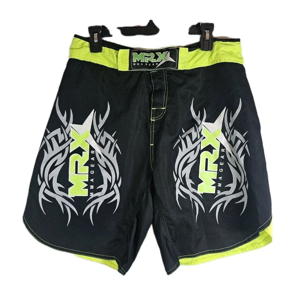 MRX‎ MMA Shorts Mens L 33 34 Lime Green UFC Cage Fighting Boxing Martial Arts